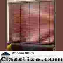 Elegant Wooden Blinds by Livin Blinds Delhi