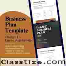 1x Business Plan BUNDLE: Template + Canva + GPT + Step-by-Step