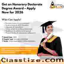Get an Honorary Doctorate Degree Award – Apply Now for 2026