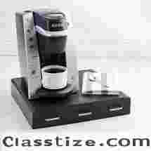 Amazon Basics Coffee Pod Storage Organizer Drawer for K-Cup Pods, 36 Pod Capacity, Black