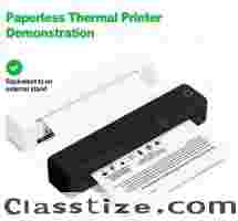 Sparkitech A4 Bluetooth Thermal Printer Inkless Portable & Paper Rolls with Box for Dorcument, Photo, Office, Home, Travel Print Anywhere