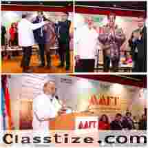Ravi Kottarakara Honours Dr. Sandeep Marwah with the Titles “Srishtikarta” and “Vishwamitra” on AAFT Founders Day