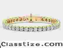2 Ct Classic Lab Grown Diamond Tennis Bracelet | Premium Diamond Jewellery Hyderabad