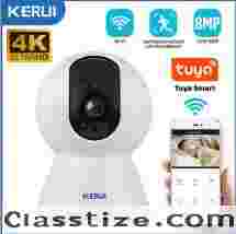 KERUI 5MP 8MP 4K HD Tuya Smart Mini WiFi IP Camera Indoor Wireless Security Home CCTV Surveillance Camera With Auto Tracking