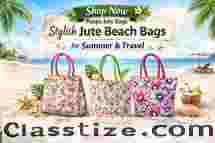 Stylish Jute Beach Bags for Summer and Travel