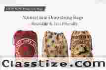 Natural Jute Drawstring Bags Reusable & Eco Friendly