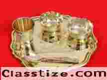 🪔 Pure Brass Bhog Thali for Puja 🪔