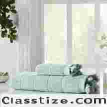 Shop Luxurious Dahlia Cameo Green Coloured Towel Online