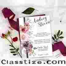 Digital Printed Wedding Cards with RSVP & More